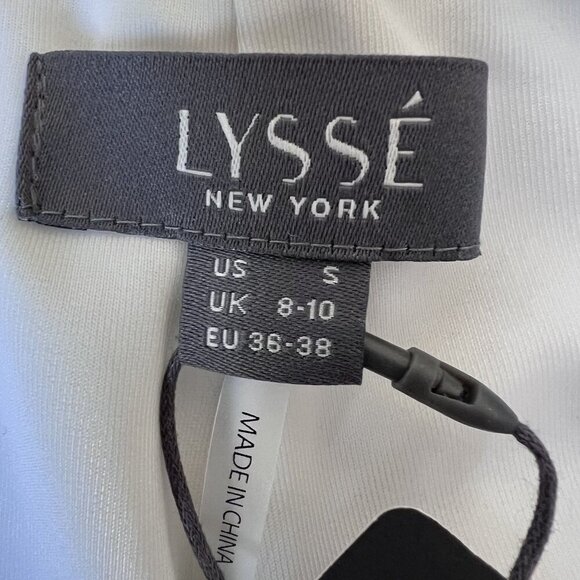 Lysse New York NWT Womens S Blue Geometric Print Fringe Tulip Hem Ankle Pants - Picture 11 of 14